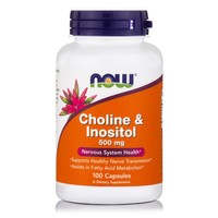 Now Foods Choline & Inositol 500mg Συμπλήρωμα Διατροφής για τον Σωστό Μεταβολισμό των Λιπών & της Χοληστερίνης 100caps