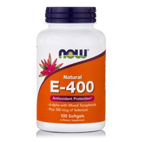 Now Foods E-400 IU Plus Selenium 100 mcg Συμπλήρωμα Διατροφής, Βιταμίνη E Προστασία του Καρδιαγγειακού Συστήματος 100 Softgels
