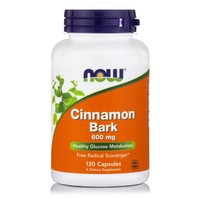 Now Foods Cinnamon Bark 600mg Συμπλήρωμα Διατροφής που Υποβοηθά τη Φυσιολογική Λειτουργία της Πέψης 120caps