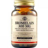 Solgar Bromelain 300mg, 60veg.caps - Συμπλήρωμα Διατροφής Ενζύμου Βρομελαΐνης από Ανανά για Υποβοήθηση της Πέψης με Αντιφλεγμονώδης Ιδιότητες που Συμβάλει στην Καλή Υγεία των Αρθρώσεων