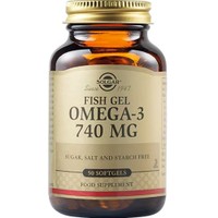 Solgar Omega-3 Fish Gel 740mg, 50 Softgels - Συμπλήρωμα Διατροφής Συμπυκνωμένων Ω3 Λιπαρών Οξέων Υψηλής Απορροφησιμότητας για την Καλή Υγεία της Καρδιάς, του Εγκεφάλου & της Όρασης