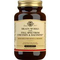 Solgar Brain Works Full Spectrum Curcumin & Bacomind 60 Licaps - Συμπλήρωμα Διατροφής Εκχυλίσματος Κουρκουμίνης & Βοτάνων για την Ενίσχυση της Μνήμης & Βελτίωση των Λειτουργιών του Εγκεφάλου