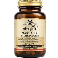 Solgar Magtein Magnesium L-Threonate 60veg.caps - Συμπλήρωμα Διατροφής Μαγνησίου ως L-θρεονικό Μαγνήσιο & Εκχυλίσματος Φρούτων & Λαχανικών για Πνευματική Διαύγεια & Υποστήριξη της Εγκεφαλικής Λειτουργίας