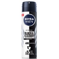 Nivea Men Invisible Black And White Original Anti-Perspirant Deodorant Spray 150ml - Ανδρικό Αποσμητικό Spray 48ωρης Προστασίας, Κατά των Λευκών Σημαδιών