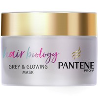 Pantene Hair Biology Grey & Glowing Illuminating Mask 160ml - Μάσκα Λάμψης για τα Λευκά & Γκρίζα Μαλλιά