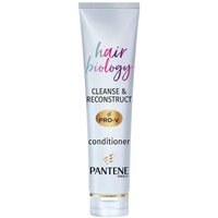 Pantene Hair Biology Cleanse & Reconstruct Conditioner 160ml - Μαλακτική Κρέμα Αναδόμησης για Λιπαρές Ρίζες & Κατεστραμμένες Άκρες