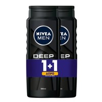 Nivea Men Πακέτο Προσφοράς Deep Clean Shower Gel 2x500ml 1+1 Δώρο - Ανδρικό Αφρόλουτρο για Βαθύ Καθαρισμό & Ανανέωση