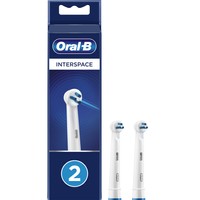 Oral-B Interspace Ανταλλακτικές Kεφαλές Bουρτσίσματος 2 Τεμάχια - Καθαρίζει και Απομακρύνει Απαλά την Πλάκα Από τα Δόντια με Σιδεράκια