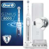 Oral-B Genius 8000 Electric Toothbrush Silver 1 Τεμάχιο - Οδοντόβουρτσα Υψηλής Τεχνολογίας για Καθαρισμό Όπως Συνιστούν οι Οδοντίατροι & Σύνδεση με Smartphone