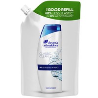 Head & Shoulders Classic Clean Anti-Dandurff Shampoo Good Refill 480ml - Αντιπιτυριδικό Σαμπουάν σε Συσκευασία Αναπλήρωσης για 60% Λιγότερο Πλαστικό