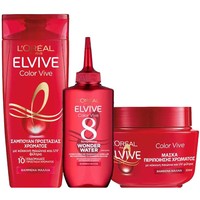 L'oreal Paris Πακέτο Προσφοράς Elvive Color Vive Shampoo 400ml & Conditioner Wonder Water 200ml & Hair Mask 300ml - Σαμπουάν Περιποίησης για Βαμμένα Μαλλιά & Μαλακτική Κρέμα που Μεταμορφώνει τα Βαμμένα Μαλλιά & Μάσκα Περιποίησης Βαμμένων Μαλλιών