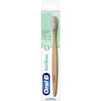 Oral-B Bamboo Manual Toothbrush 1 Τεμάχιο - Χειροκίνητη Οδοντόβουρτσα Από 100% Βιολογικό Μπαμπού & Ίνες Φυτικής Προέλευσης με Καστορέλαιο