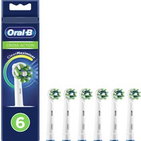 Oral-B Cross Action Clean Maximiser XL Pack 6 Τεμάχια - Ανταλλακτικές Κεφαλές Ηλεκτρικής Οδοντόβουρτσας με Τεχνολογία Ινών για Ένδειξη Αντικατάστασης της Κεφαλής