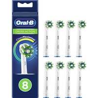 Oral-B Cross Action Clean Maximiser XXL Pack 8 Τεμάχια - Ανταλλακτικές Κεφαλές Ηλεκτρικής Οδοντόβουρτσας με Τεχνολογία Ινών για Ένδειξη Αντικατάστασης της Κεφαλής