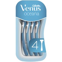 Gillette Promo Venus Oceana Disposable Razor 4 Τεμάχια - Γυναικεία Ξυραφάκια με 3 Λεπίδες & Κινούμενη Κεφαλή