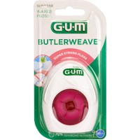Gum Butlerweave Waxed Floss Κωδ 1155, 55m - Οδοντικό Νήμα με Μοναδικό Σχεδιασμό Ύφανσης που Αφαιρεί Αποτελεσματικά την Πλάκα
