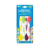 Dr Brown’s Soft - Tip Spoons Flexible Scoop Designed to Nourish Μαλακά Κουταλάκια Ταίσματος 4m+ 4τμχ