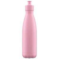 Chilly's Sports Bottle 500ml - Pastel Pink - Ανοξείδωτο Θερμός με Καπάκι Τύπου Sport για Ζεστά & Κρύα Ροφήματα