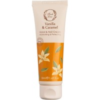 Fresh Line Vanilla & Caramel Moisturizing & Protecting Hand & Nail Cream 50ml - Ενυδατική, Προστατευτική Κρέμα Χεριών & Νυχιών Ελαφριάς Υφής, Φυσικής Σύνθεσης με Βανίλια & Καραμέλα