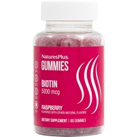 Natures Plus Gummies Biotin 5000mcg, 60 Softgels - Συμπλήρωμα Διατροφής Βιοτίνης για Διατήρηση της Υγείας των Μαλλιών, των Νυχιών & του Δέρματος