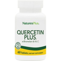 Natures Plus Quercetin Plus with Bromelain & Vitamin C 60tabs - Συμπλήρωμα Διατροφής Κερσετίνης, Βρωμελαΐνης & Βιταμίνης C με Αντιοξειδωτική & Αντιφλεγμονώδη Δράση Κατά των Αλλεργιών για Υγιές Ανοσοποιητικό