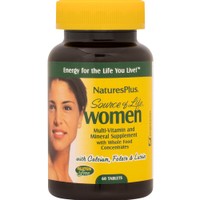 Natures Plus Source of Life Women 60tabs - Συμπλήρωμα Διατροφής Πολυβιταμινών, Μετάλλων, Ιχνοστοιχείων & Εκχυλίσματος Βοτάνων Ειδικά Σχεδιασμένο για το Γυναικείο Οργανισμό για Ενέργεια, Τόνωση Ορμονική Ισορροπία με Αντιοξειδωτικές Ιδιότητες