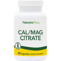 Natures Plus Calcium & Magnesium Citrate with Boron 90caps - Συμπλήρωμα Διατροφής Ασβεστίου, Μαγνησίου Κιτρικής Μορφής & Βορίου για την Καλή Υγεία των Οστών, Δοντιών & Μυών Κατά της Οστεοπόρωσης
