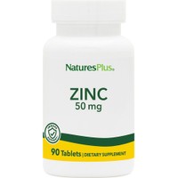 Natures Plus Zinc 50mg, 90tabs - Συμπλήρωμα Διατροφής με Ψευδάργυρο για Ενίσχυση του Ανοσοποιητικού Βελτίωση της Ανδρικής Γονιμότητας & Υγιή Μαλλιά, Νύχια & Δέρμα