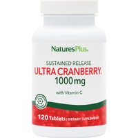 Natures Plus Ultra Cranberry 1000mg, 120tabs - Συμπλήρωμα Διατροφής Εκχυλίσματος Κράνμπερι & Βιταμίνης C Παρατεταμένης Αποδέσμευσης για Πρόληψη & Αντιμετώπιση Λοιμώξεων του Ουροποιητικού Συστήματος