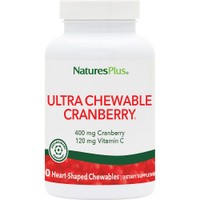 Natures Plus Ultra Chewable Cranberry 90 Chew.tabs - Συμπλήρωμα Διατροφής Εκχυλίσματος Κράνμπερι & Βιταμίνης C για Πρόληψη & Αντιμετώπιση Λοιμώξεων του Ουροποιητικού Συστήματος με Φυσική Γεύση Κράνμπερι & Φράουλας
