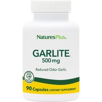 Natures Plus Garlite 500mg 90caps - Συμπλήρωμα Διατροφής Άοσμου Σκόρδου για Ενίσχυση του Καρδιαγγειακού Συστήματος, Έλεγχο της Αρτηριακής Πίεσης με Αντιφλεγμονώδεις Ιδιότητες