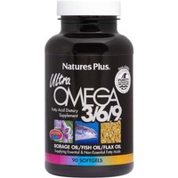 Natures Plus Ultra Omega 3/6/9, 90 Softgels - Συμπλήρωμα Διατροφής Πλούσιο σε Ωμέγα 3, 6 & 9 Λιπαρά Οξέα για τη Καλή Λειτουργία του Καρδιαγγειακού Συστήματος του Εγκεφάλου & της Όρασης