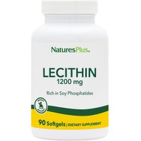 Natures Plus Lecithin 1200mg, 90 Softgels - Συμπλήρωμα Διατροφής Λεκιθίνης Σόγιας για τον Μεταβολισμό του Λίπους & Έλεγχο του Βάρους