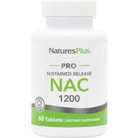 Natures Plus Pro NAC 1200mg, 60tabs - Συμπλήρωμα Διατροφής Ακετυλοκυστεΐνης με Ισχυρές Αντιοξειδωτικές & Βλεννολυτικές Ιδιότητες με Ηπατοπροστατευτική Δράση