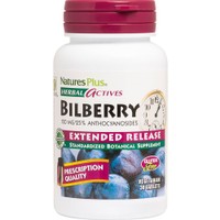 Natures Plus Bilberry 100mg 30tabs - Συμπλήρωμα Διατροφής με Εκχύλισμα Μύρτιλου για Υποστήριξη της Καλής Όρασης με Ισχυρές Αντιοξειδωτικές Ιδιότητες