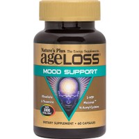 Natures Plus Ageloss Mood Support 60caps - Συμπλήρωμα Διατροφής Βιταμινών Μετάλλων & Εκχυλίσματος Βοτάνων για  Ενίσχυση της Διάθεσης & Πνευματική Διαύγεια