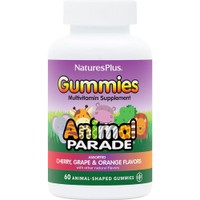 Natures Plus Animal Parade Gummies 60 Softgels - Συμπλήρωμα Διατροφής Πολυβιταμινών Μετάλλων & Ιχνοστοιχείων για Σωστή Ανάπτυξη, Ενίσχυση Ανοσοποιητικού & Ενέργεια με Γεύση Φρούτων