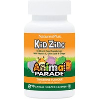 Natures Plus Animal Parade Kid Zinc 90 Lozenges - Συμπλήρωμα Διατροφής για Παιδιά με Ψευδάργυρο & Εκχύλισμα Βοτάνων για Ενίσχυση του Ανοσοποιητικού με Γεύση Μανταρίνι