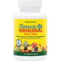 Natures Plus Source of Life Original Multi-Vitamin & Mineral 90 Mini.tabs - Συμπλήρωμα Διατροφής Πολυβιταμινών, Μετάλλων & Ιχνοστοιχείων για Ενέργεια, Τόνωση, Ενίσχυση του Ανοσοποιητικού & Πνευματική Ευεξία