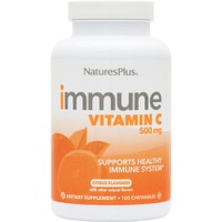 Natures Plus Immune Vitamin C 500mg 100 Chew.tabs - Συμπλήρωμα Διατροφής Βιταμίνης C & Βιοφλαβονοειδών Εσπεριδοειδών για Ενίσχυση του Ανοσοποιητικού Συστήματος με Γεύση Πορτοκάλι