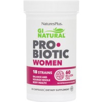 Natures Plus Gi Natural Probiotic Women 30caps - Συμπλήρωμα Διατροφής Προβιοτικών, Πρεβιοτικών & Εκχυλίσματος Cranberry Ειδικά Σχεδιασμένο για Γυναίκες για την Καλή Λειτουργία του Γαστρεντερικού & Ουροποιητικού Συστήματος