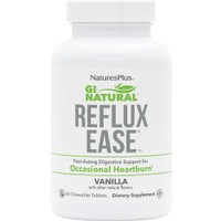 Natures Plus Gi Natural Reflux Ease 60 Chew.tabs - Vanilla - Συμπλήρωμα Διατροφής Πεπτικών Ενζύμων για την Υποστήριξη της Πέψης Κατά της Περιστασιακής Καούρας & Δυσφορίας με Γεύση Βανίλια