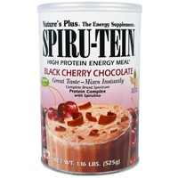 Natures Plus Spiru-Tein Shake Black Cherry Chocolate Συμπλήρωμα Διατροφής, Φόρμουλα Πλήρους Πρωτεΐνης 510gr