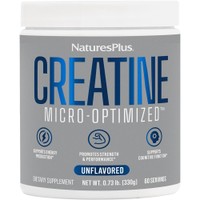 Natures Plus Creatine Micro-Optimized 330g - Συμπλήρωμα Διατροφής Μονοϋδρικής Κρεατίνης Υψηλής Ποιότητας & Καθαρότητας για Ενίσχυση Μυϊκής Δύναμης & Αντοχής, Ενέργεια & Πνευματική Διαύγεια Χωρίς Γεύση