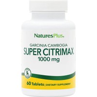 Natures Plus Super Citrimax 1000mg 60tabs - Συμπλήρωμα Διατροφής Εκχυλίσματος του Βοτάνου Γαρκινία & Ασβεστίου για Έλεγχο της Χοληστερίνης & της Γλυκόζης στο Αίμα