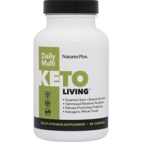 Natures Plus KetoLiving Daily Multi 60caps - Συμπλήρωμα Διατροφής Πολυβιταμινών, Μετάλλων & Αμινοξέων για Ενίσχυση του Μεταβολισμού & Ενέργεια Ιδανικό για Άτομα που Ακολουθούν Κετογονική Δίαιτα