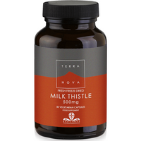 Terranova Milk Thistle 500mg Γαϊδουράγκαθο Φρέσκο για Αποτελεσματική Ηπατική Αποτοξινωτική Δράση 50caps