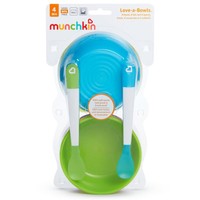 Munchkin Love-A-Bowls Refresh Σετ 4 Μπόλ 192ml με Καπάκια & 2 Κουτάλια