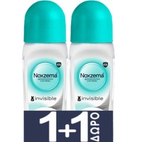 Noxzema Promo Invisible Roll On Anti-Marks Technology 300ml (2x150ml) - Γυναικείο Αντιιδρωτικό Αποσμητικό με Άρωμα Φρεσκάδας για 48ωρη Προστασία