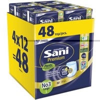 Sani Sensitive Promo Premium Pants No3 Large 48 Τεμάχια (4x12) - Ελαστικά, Απορροφητικά Εσώρουχα Ακράτειας μιας Χρήσης